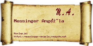 Messinger Angéla névjegykártya